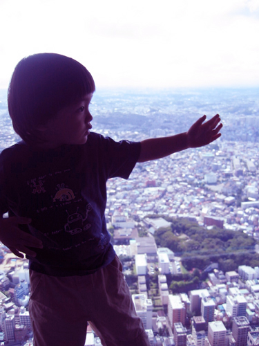 横浜ランドマークタワー展望台にて
