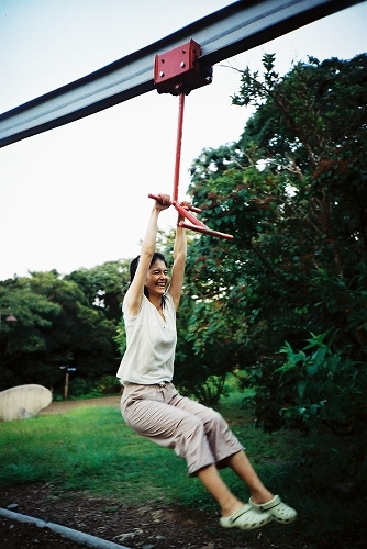 観音崎の遊具にて