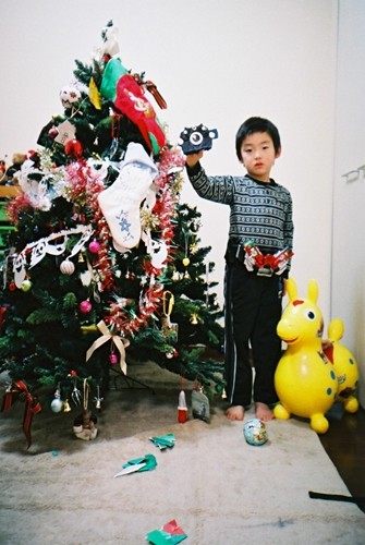 クリスマスツリーと一緒に