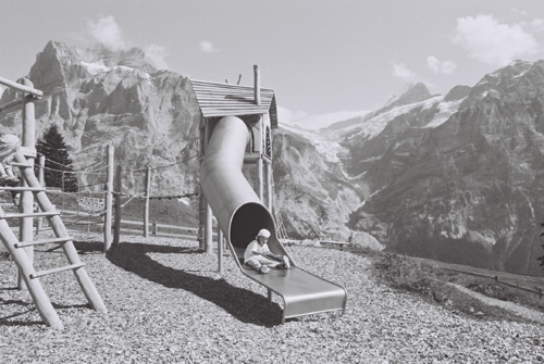 大自然の中の遊具