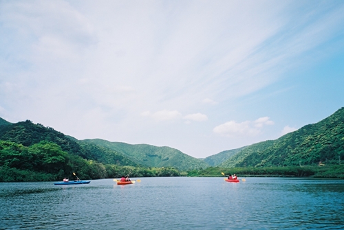 マングローブに入る前の川です
