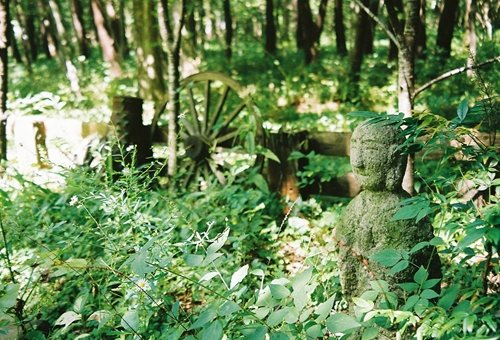 小淵沢のある庭先