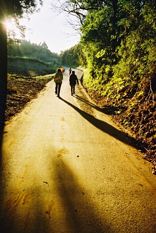 向かってくる影