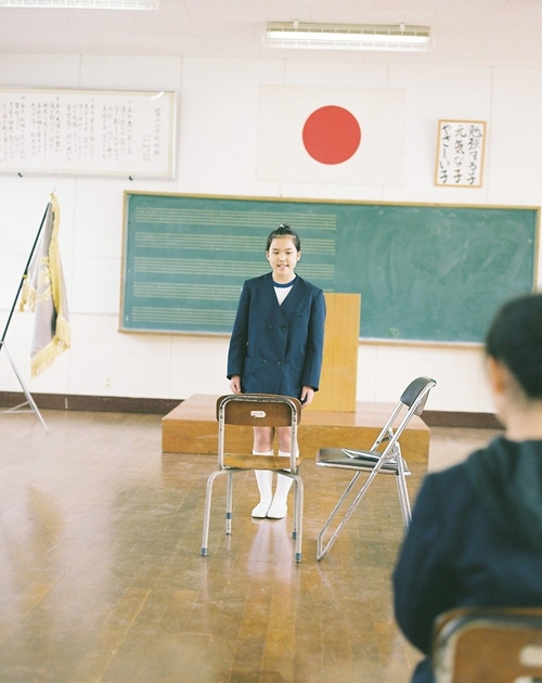 薩川小学校卒業式の練習